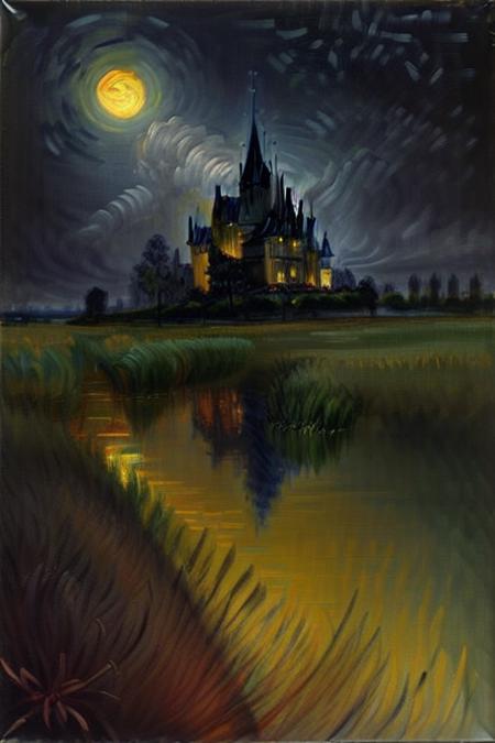 DARK | CITY | 暗黑| | 梵高 | OIL PAINT