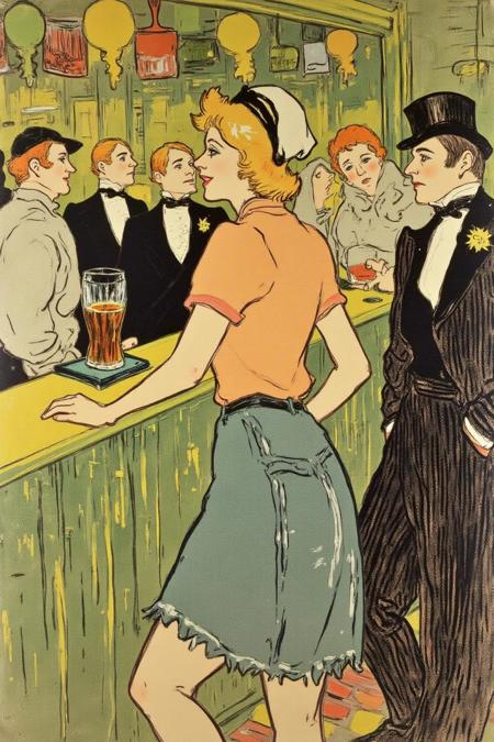 La Belle Époque Poster Style (Henri de Toulouse-Lautrec)
