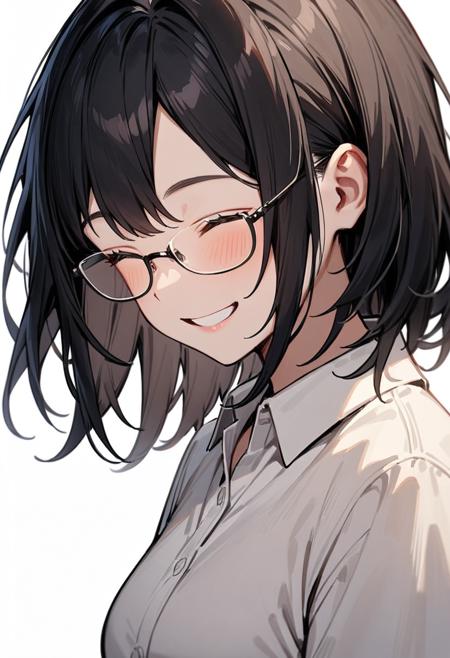 under-rim metal frame glasses SDXL