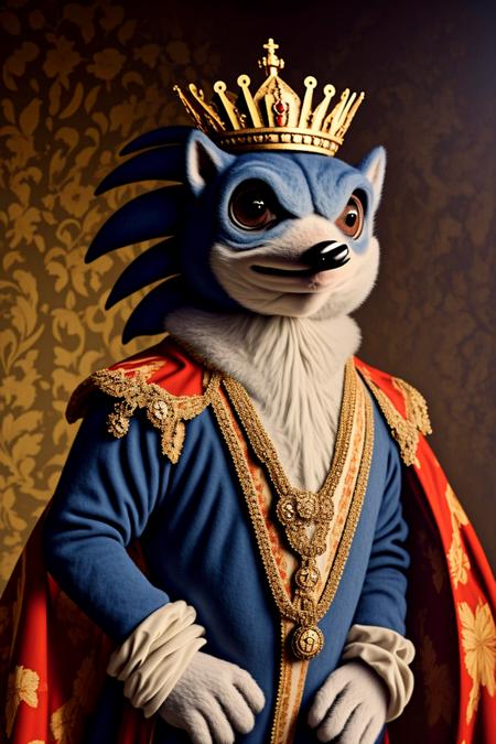 Nobel animals in royal clothes