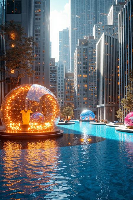 [sphere_glass_building]-lora_flux-Architecture