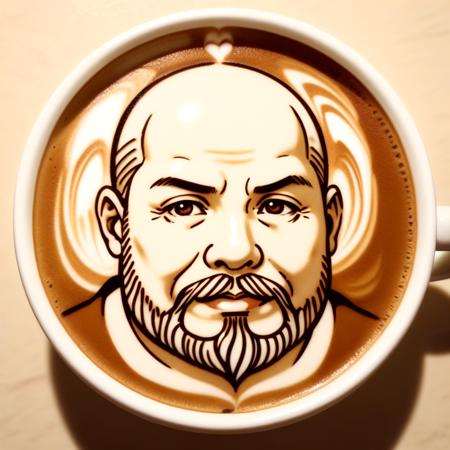 anime character latte art