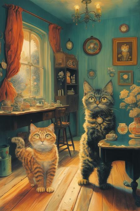 style of Louis Wain 120