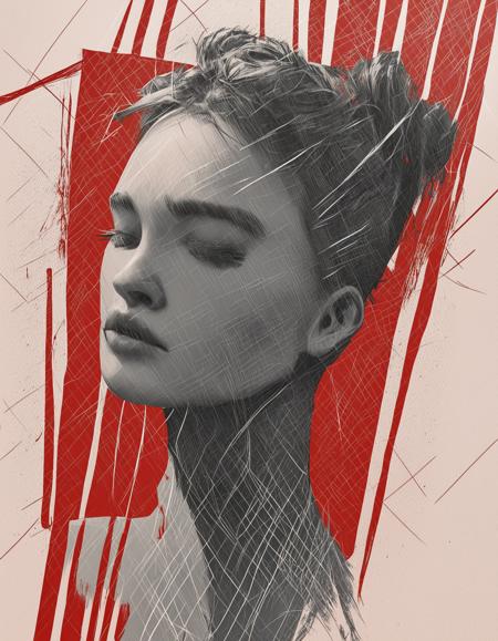 Modern abstracted portrait art (Style) [Pony XL]