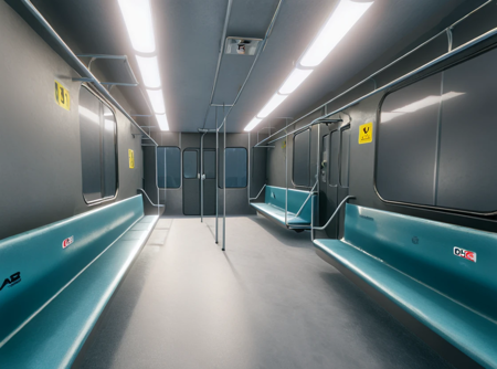 Interior Designs Collection - 25 Assets [XL]版本15 Glowing Train Car (ID: 535132)