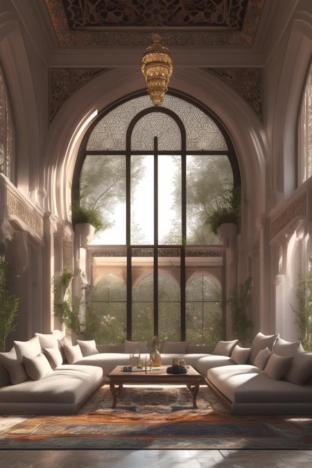 A Middle Eastern interior style