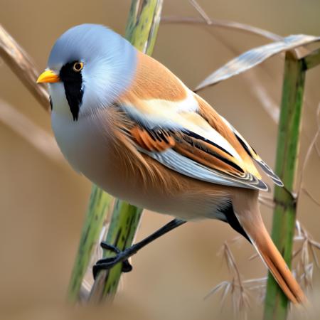 Bird - Panurus biarmicus (Bearded reedling)