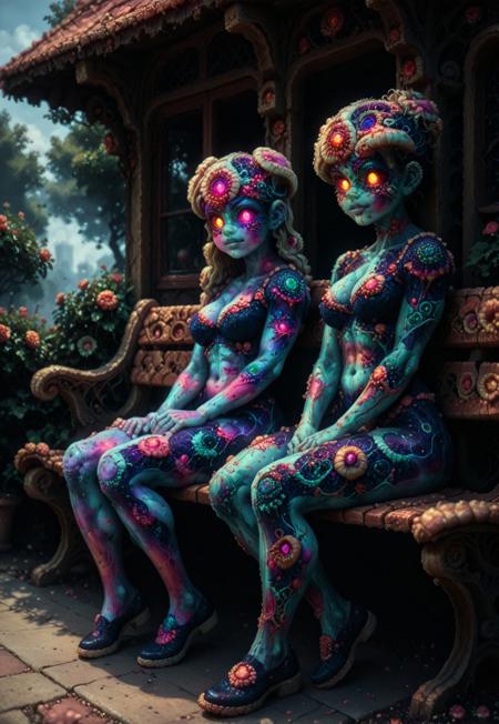 Single Image Lora Test - Psychedelic / Fungal skin