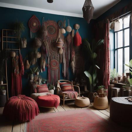 Boho style interior design