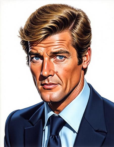 Sir Roger Moore as James Bond (Flux & SDXL)