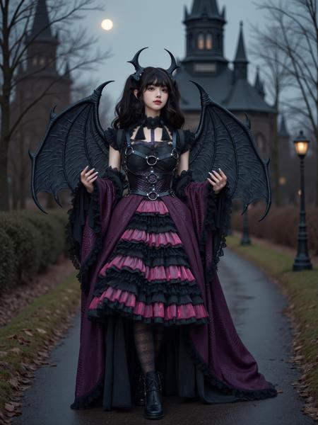 [Flux.1 D][Realistic] Gothic Dress | 哥特风裙子