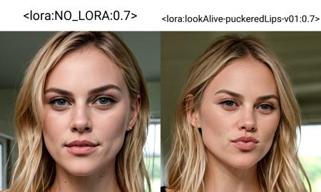 Look alive! Puckered lips facial expression / emotion (kissing face)