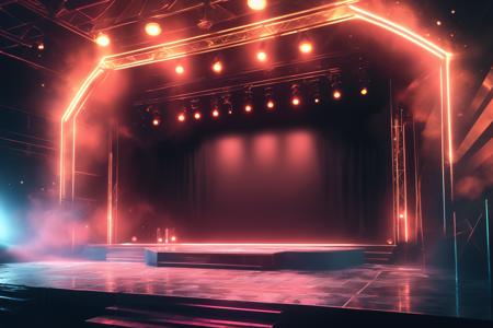 A stage background style