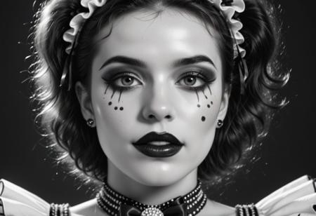 black and white