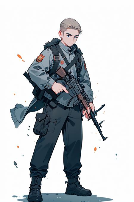 kk-boy | 短发少年扁平绘画风格