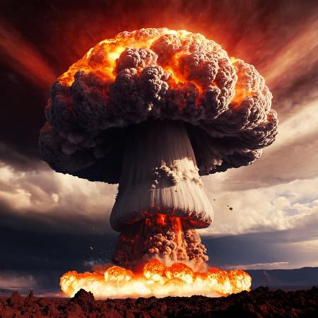 Nuclear Explosion cinematic style XL