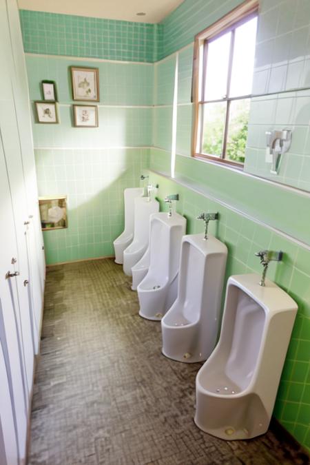 学校の男子トイレ Boys' restroom in a Japanese high school