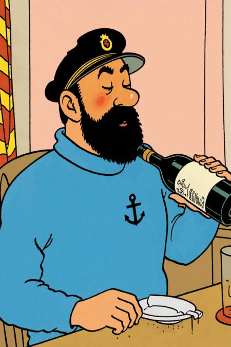 Tintin comic style