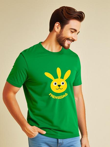 FRESH IDEAS@ he logo printed on the T-shirt_SDXL