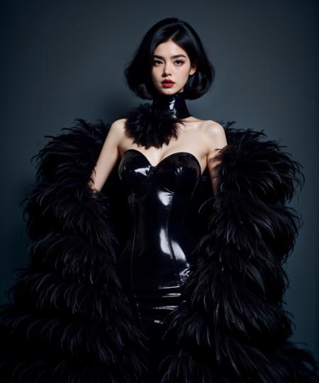 FLUX - BLACK FEATHERS DRESS by JAY