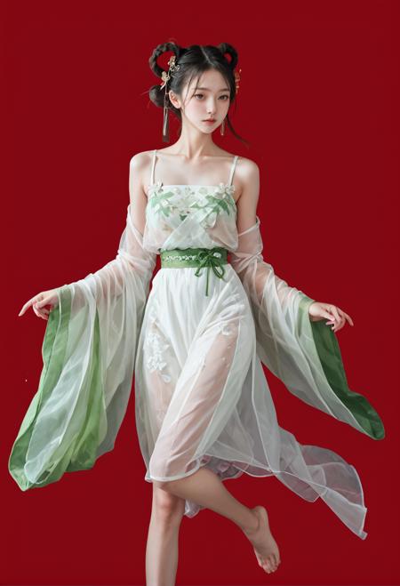 0756 green silk hanfu