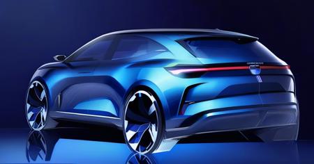 Car 2D Rendering (highly stylized) for Automotive design