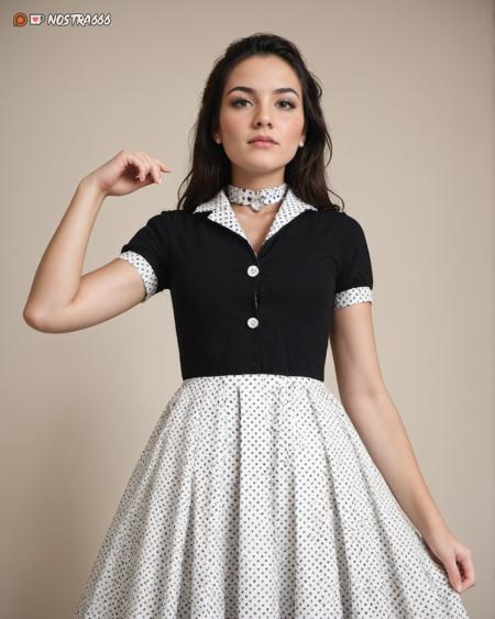 Black and White Belsira Dress