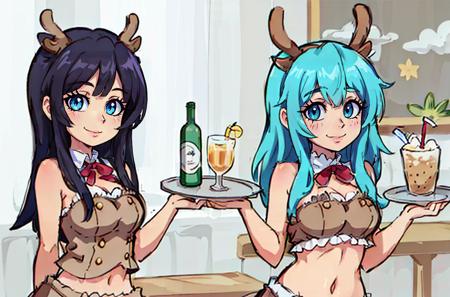 Reindeer Waitress Outfit
