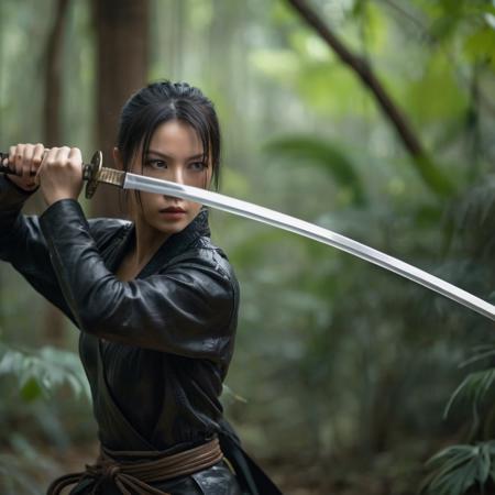 Female (Male) Samurai cinematic style XL + SD1.5