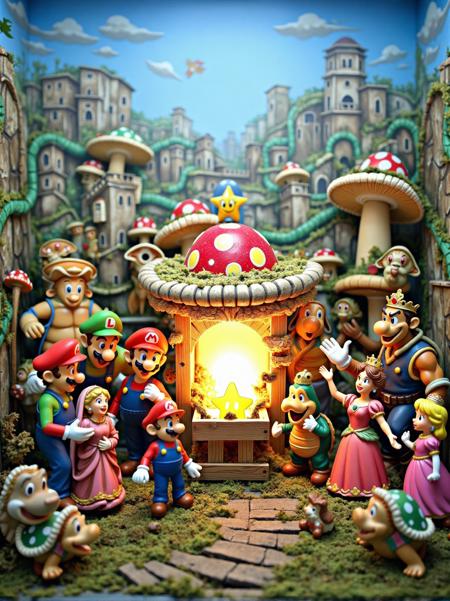 PRESEPE - Nativity Figurine/Diorama Style for FLUX