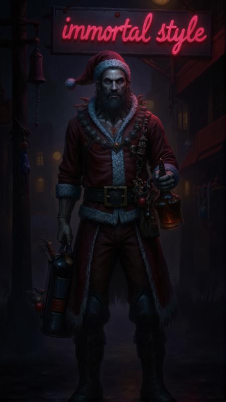 Immortal game art style FLUX