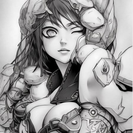 black and white