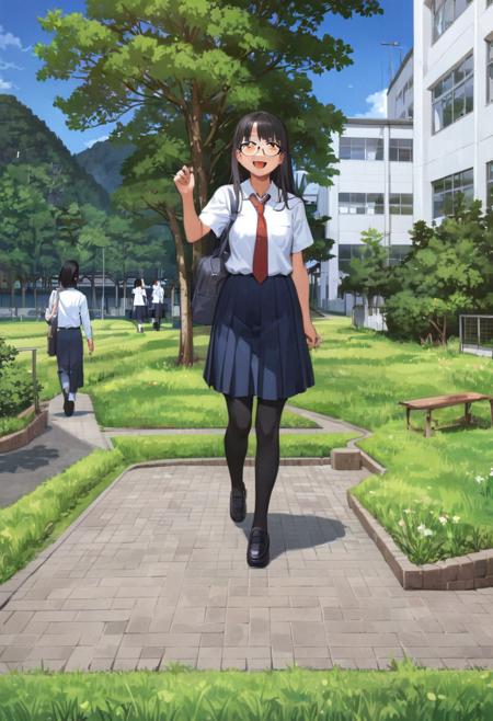 学校の中庭 School courtyard SDXL