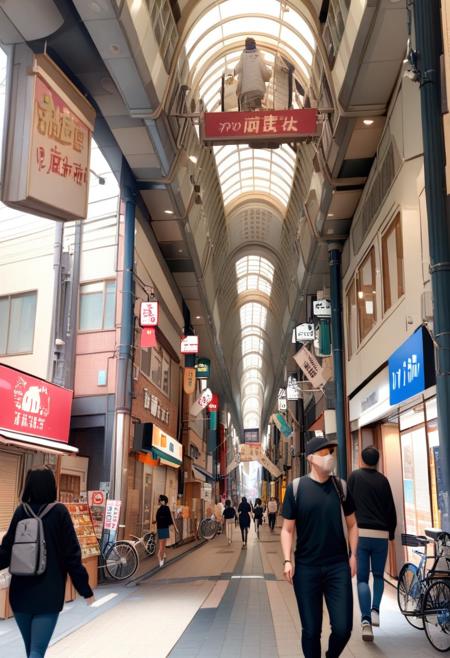 天神橋筋商店街 Tenjinbashisuji shopping street SDXL