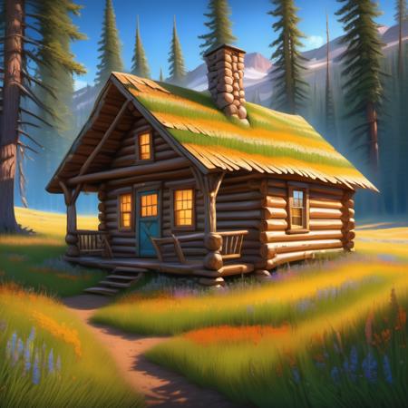 Log Cabin XL (Buildings: SDXL)