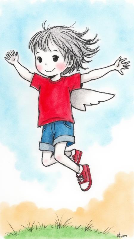 Hand Drawn Quiet Girl | Children Illustration Flux 1.d Lora