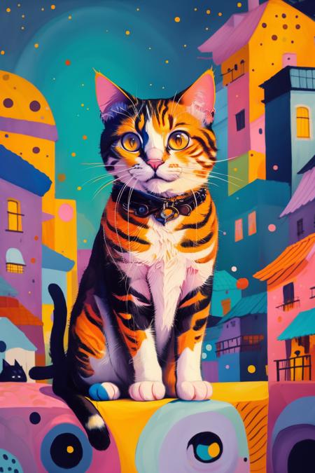 A painting style with colored dots - tangbohu 22