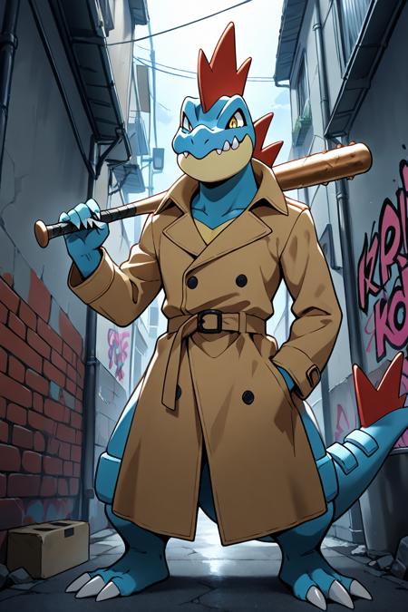 Feraligatr: Big Jaw Pokémon | オーダイル (Pokedex #0160) [Illustrious]