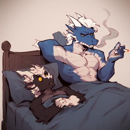 Smoking in Bed Meme & After Sex Smoking Meme | Concept版本Pony Diffusion V6 (ID: 1130719)