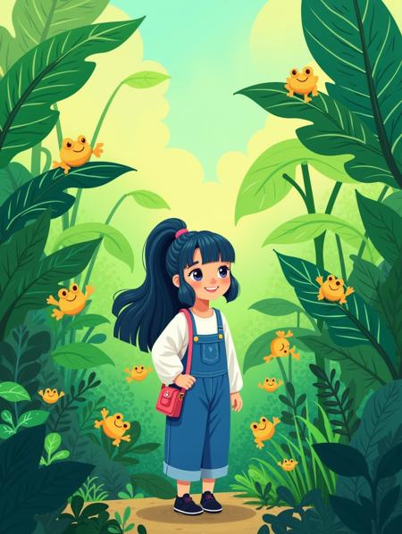 Cute stylized illustration