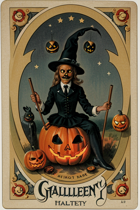 Halloween postcards from the early 1900s