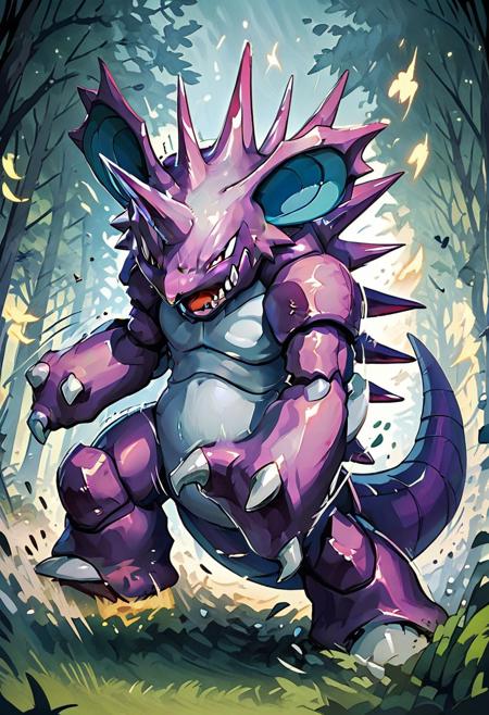 Nidoking: King Drill Pokémon | ニドキング (Pokedex #0034) [Illustrious & Pony]