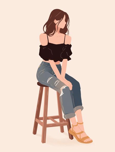 (Hooman_Touch LoRA)no_face_minimalist_plainBG