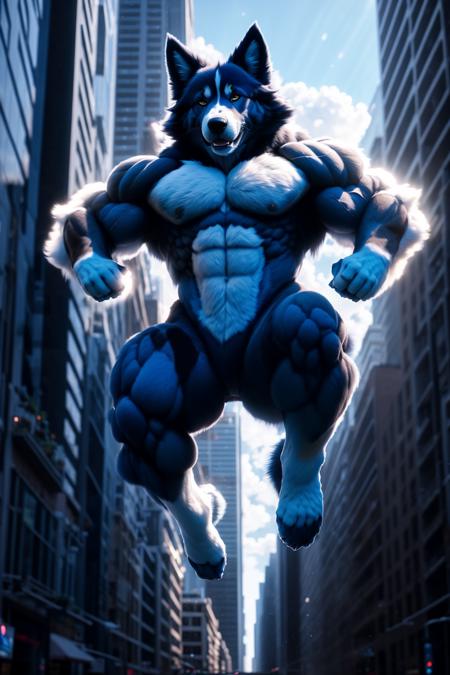 A Random Realistic Humanized Dog Character (realistic furry character)