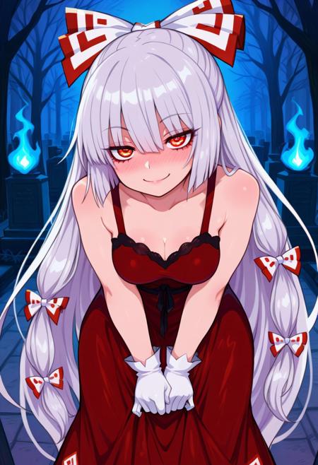 Fujiwara no Mokou: Immortal Smoke | 藤原 妹紅 (Touhou: Imperishable Night) [Illustrious & SD1.5]