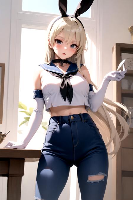 High-waist jeans