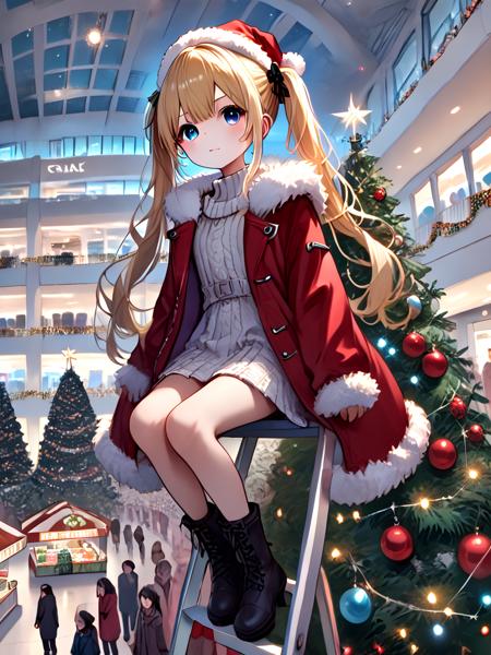 girl like christmas tree