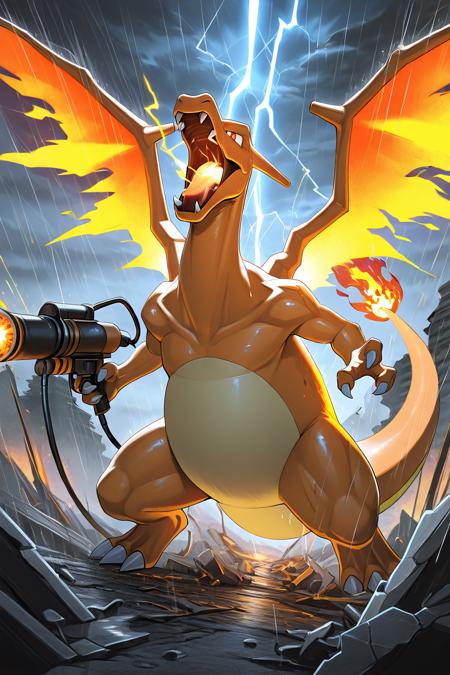 Charizard & Mega X Form (Pokemon) (Pokedex #0006) [Illustrious & SD1.5]