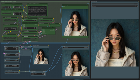 Flux LoRA Workflow with Finetune/Upscale