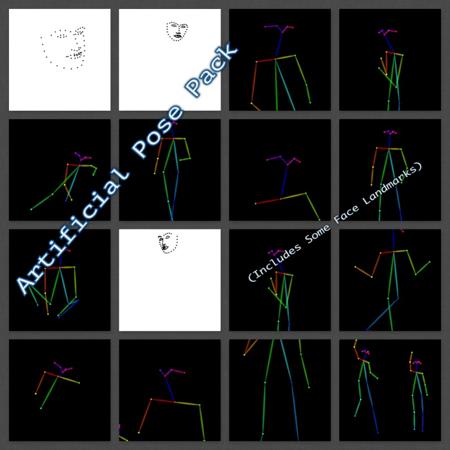 Artificial Pose Pack + Face Landmarks